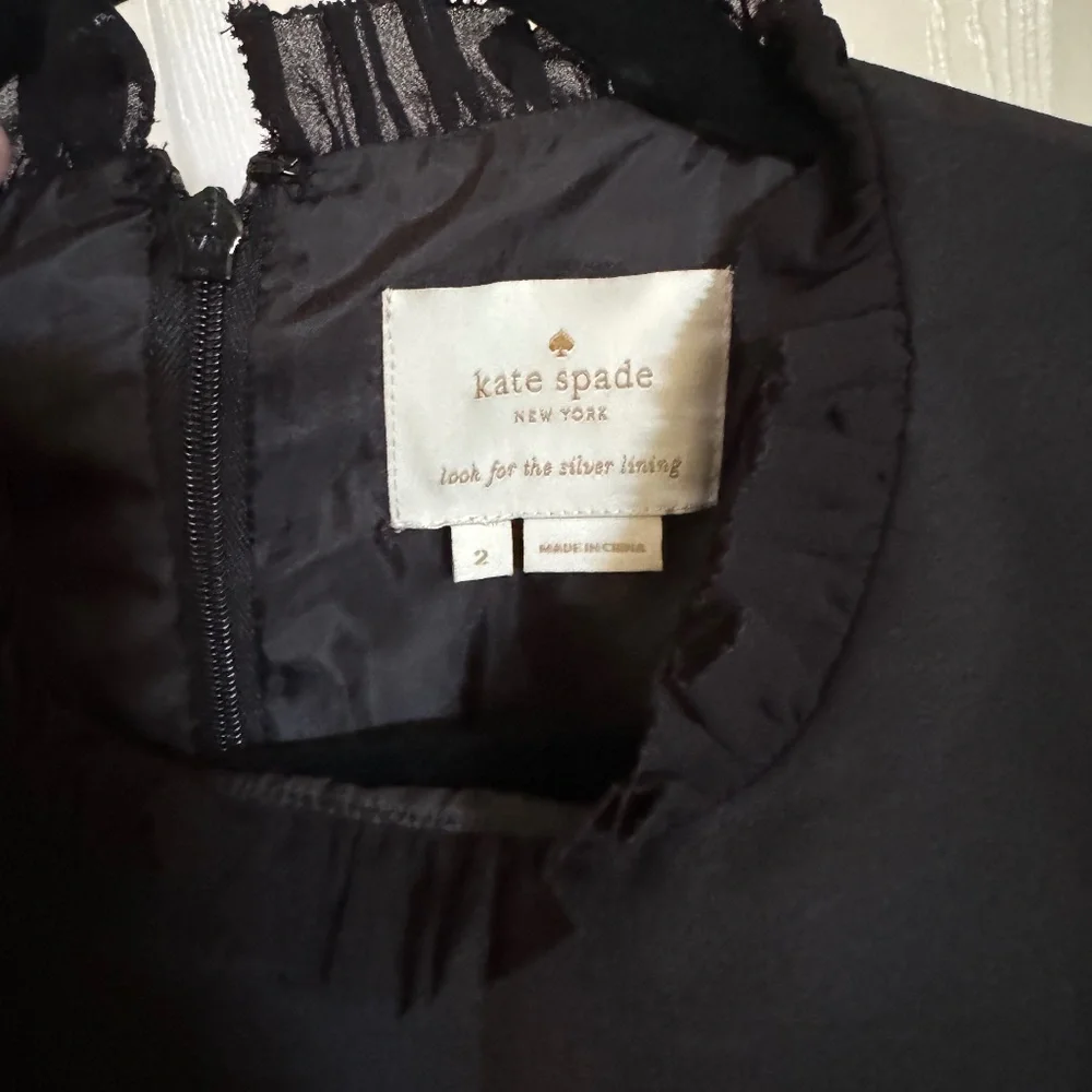 KATE SPADE: fit & flare sleeveless cocktail dress with velvet-bow NEVER WORN - Picture 6 of 7